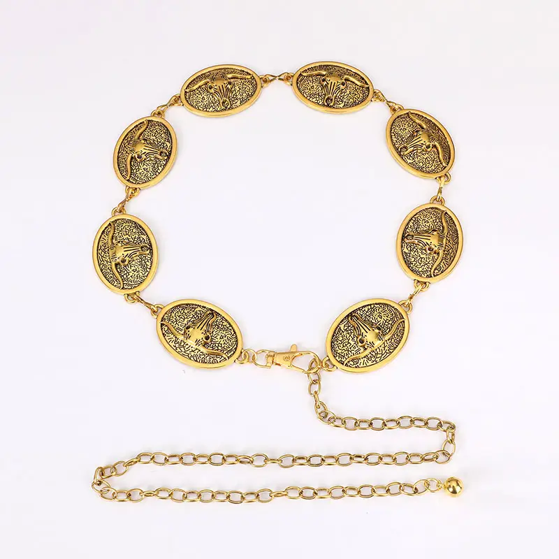 Vintage Women's Gold Spider Waist Chain with Chain - Image 2