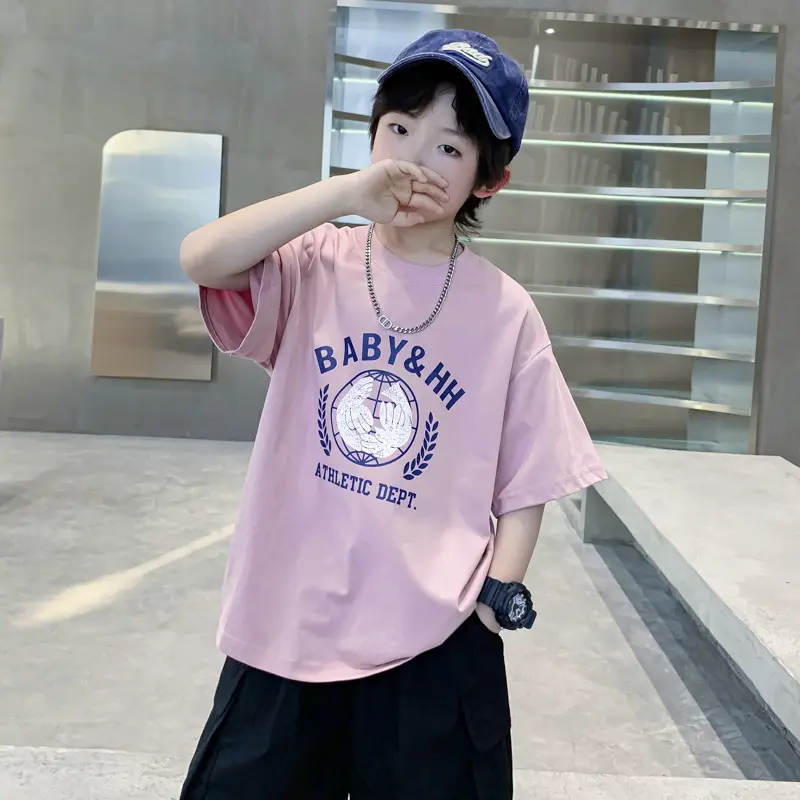 Baby & Him Graphic T-Shirt Pink 2026 Kids - Image 4