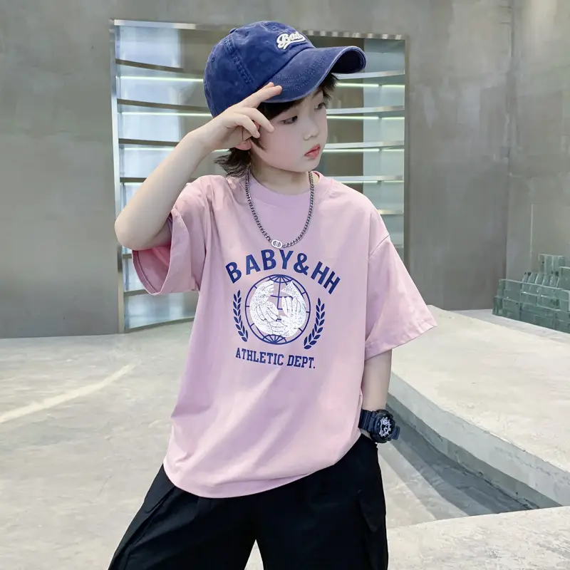 Baby & Him Graphic T-Shirt Pink 2026 Kids - Image 5