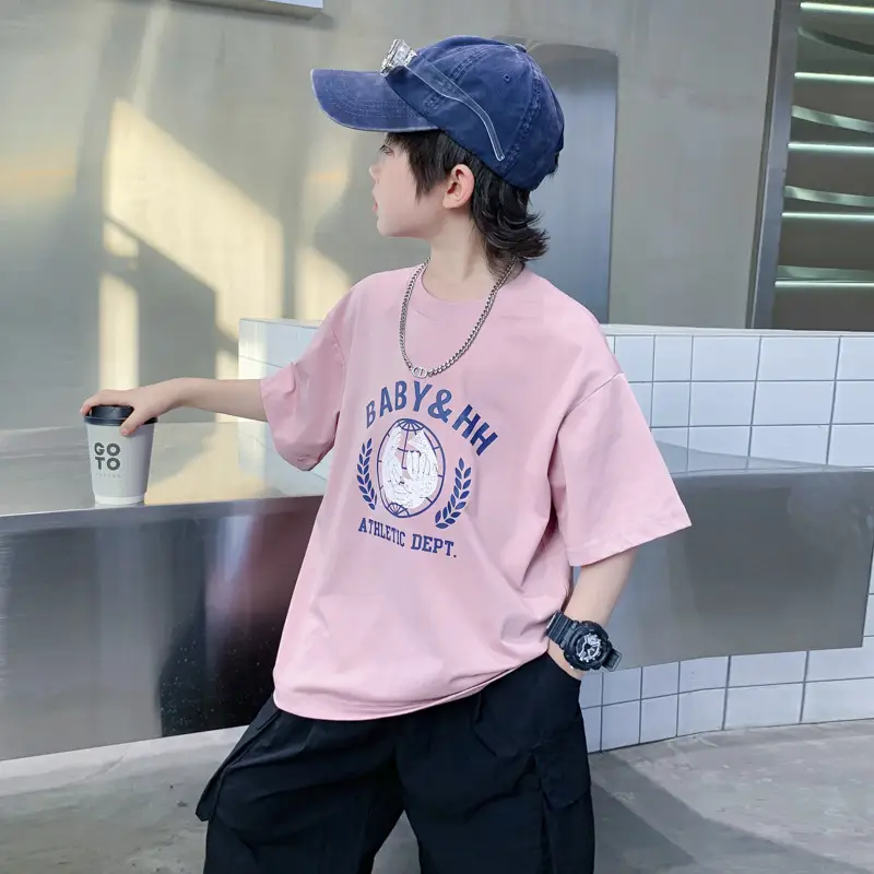 Baby & Him Graphic T-Shirt Pink 2026 Kids - Image 2