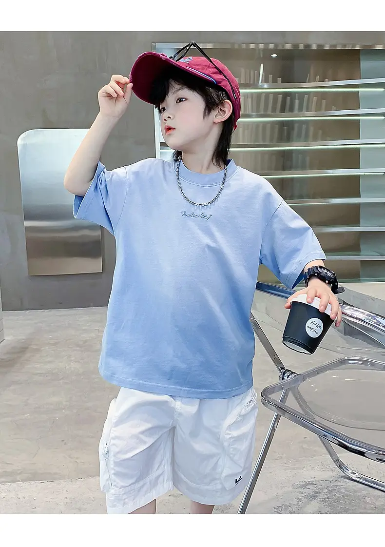 Boys Purple Gradient Short Sleeve T-Shirt 2026 — feature 11