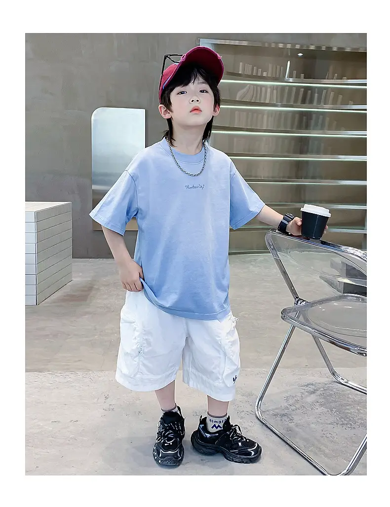 Boys Purple Gradient Short Sleeve T-Shirt 2026 — feature 12