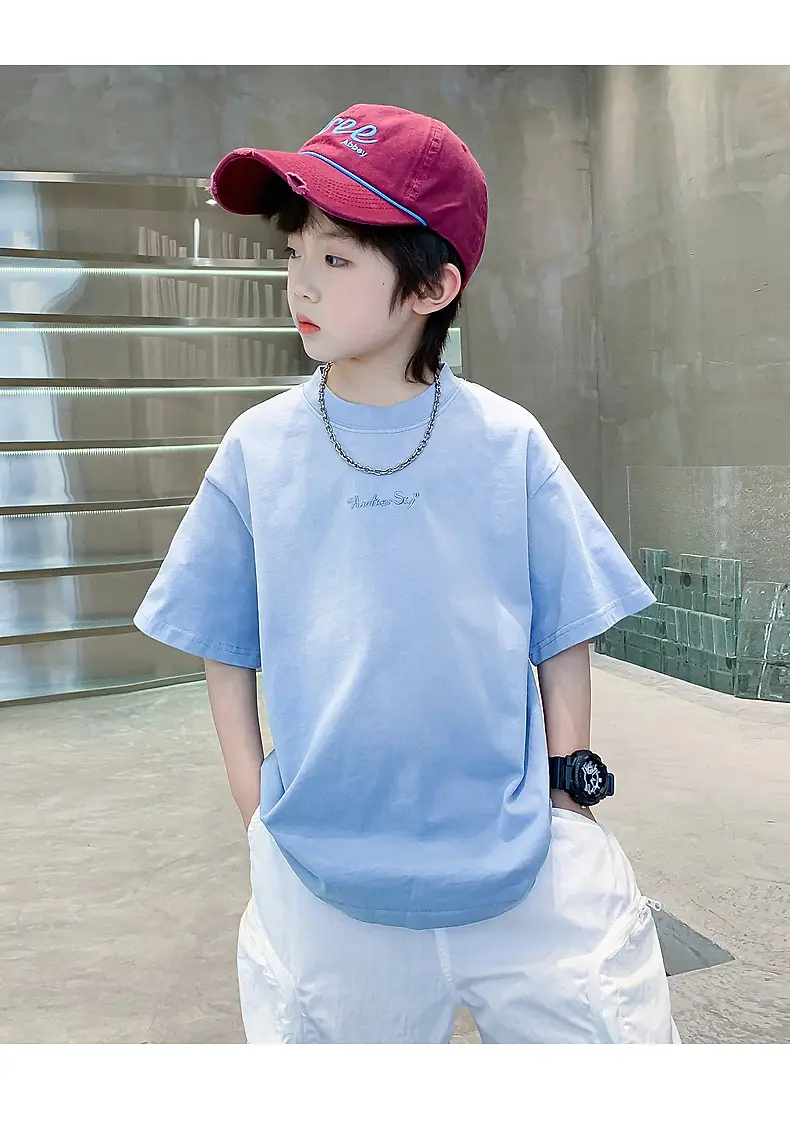 Boys Purple Gradient Short Sleeve T-Shirt 2026 — feature 14