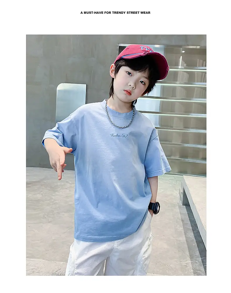 Boys Purple Gradient Short Sleeve T-Shirt 2026 — feature 2