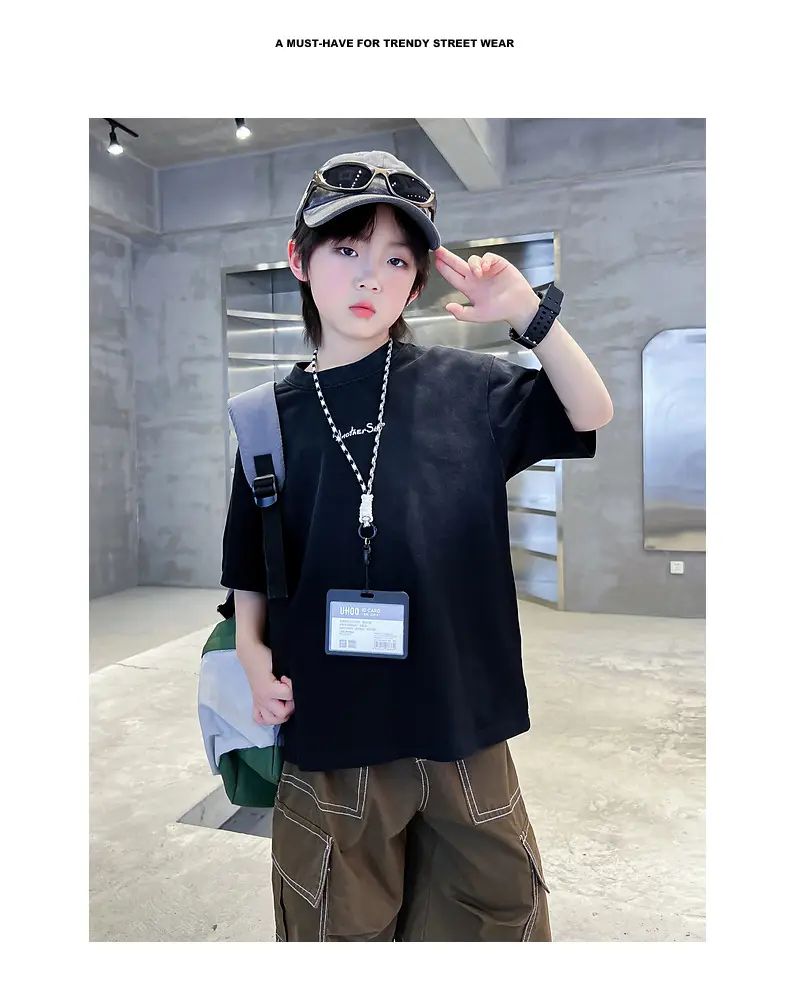 Boys Purple Gradient Short Sleeve T-Shirt 2026 — feature 3