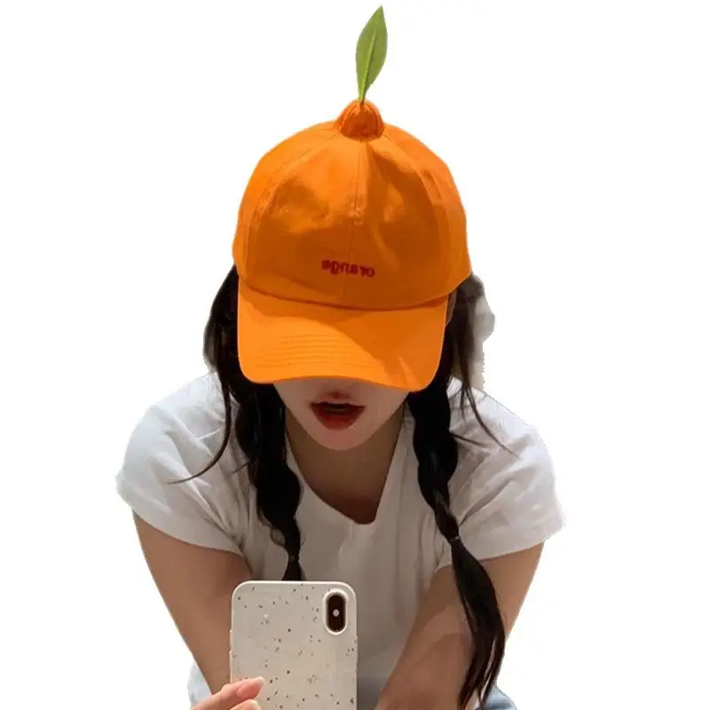 Orange Baseball Cap for Men Summer Sun Hat - Image 6