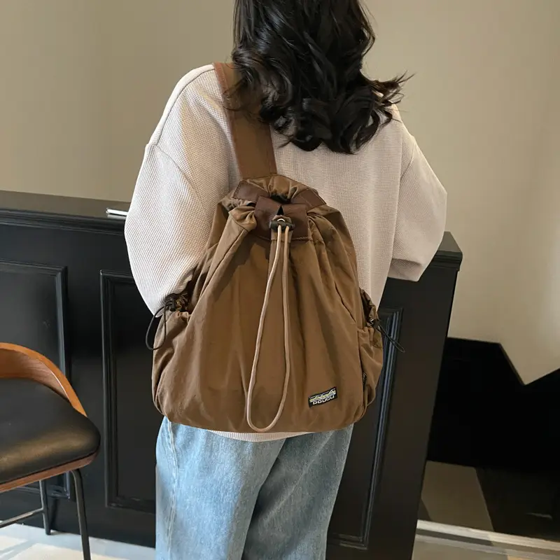 Women's Waterproof Drawstring Backpack with Armpit Shoulder Strap - Image 9