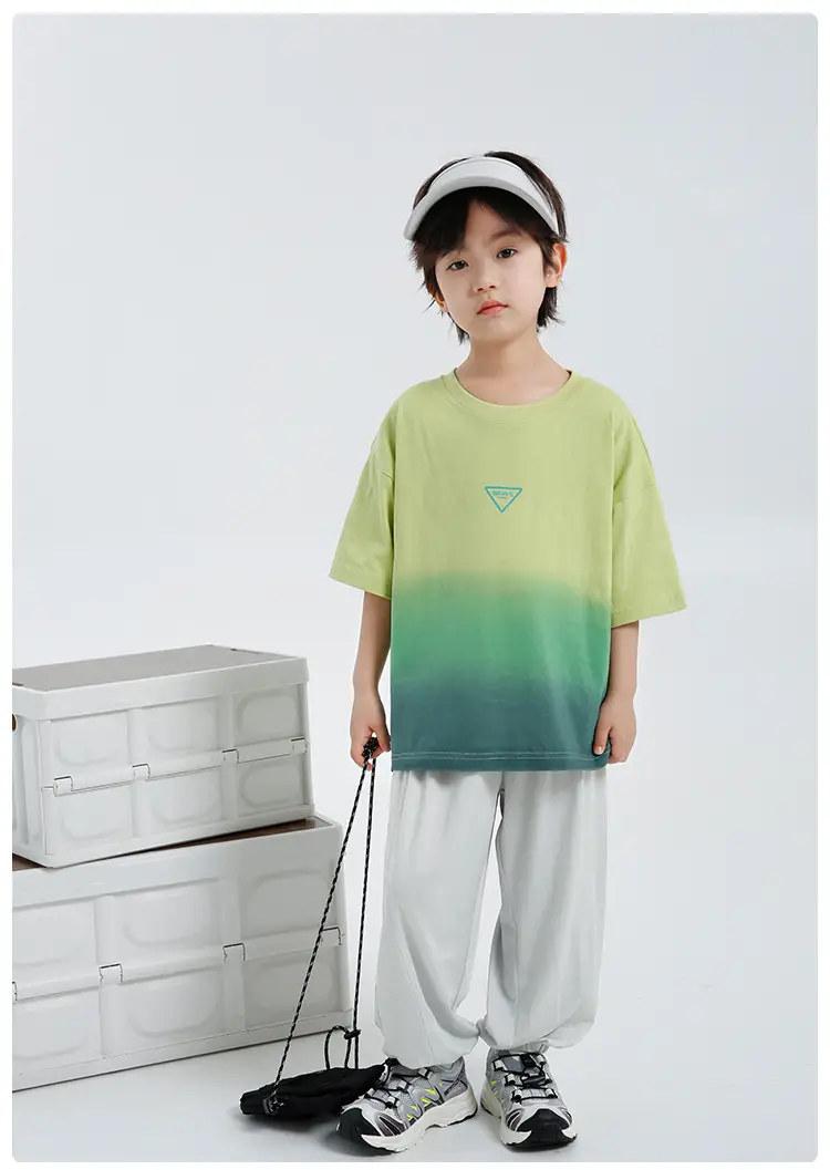 Haima Boys Pure Cotton Summer Gradient T-Shirt — feature 10