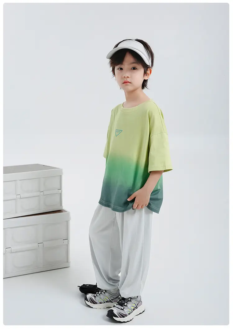 Haima Boys Pure Cotton Summer Gradient T-Shirt — feature 11