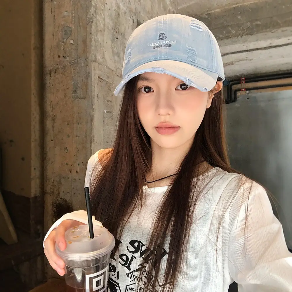 Korean Style Blue Baseball Cap for Girls 2025 - Image 12