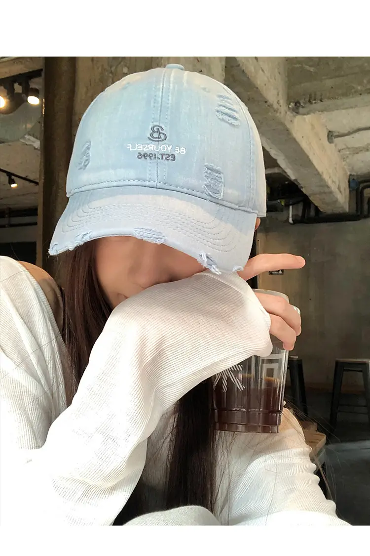 Korean Style Blue Baseball Cap for Girls 2025 — feature 5