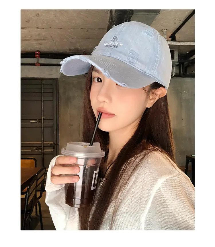 Korean Style Blue Baseball Cap for Girls 2025 — feature 6