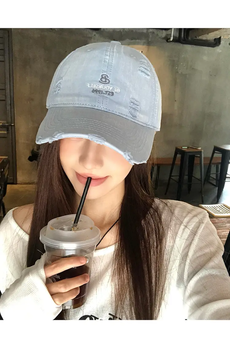 Korean Style Blue Baseball Cap for Girls 2025 — feature 7