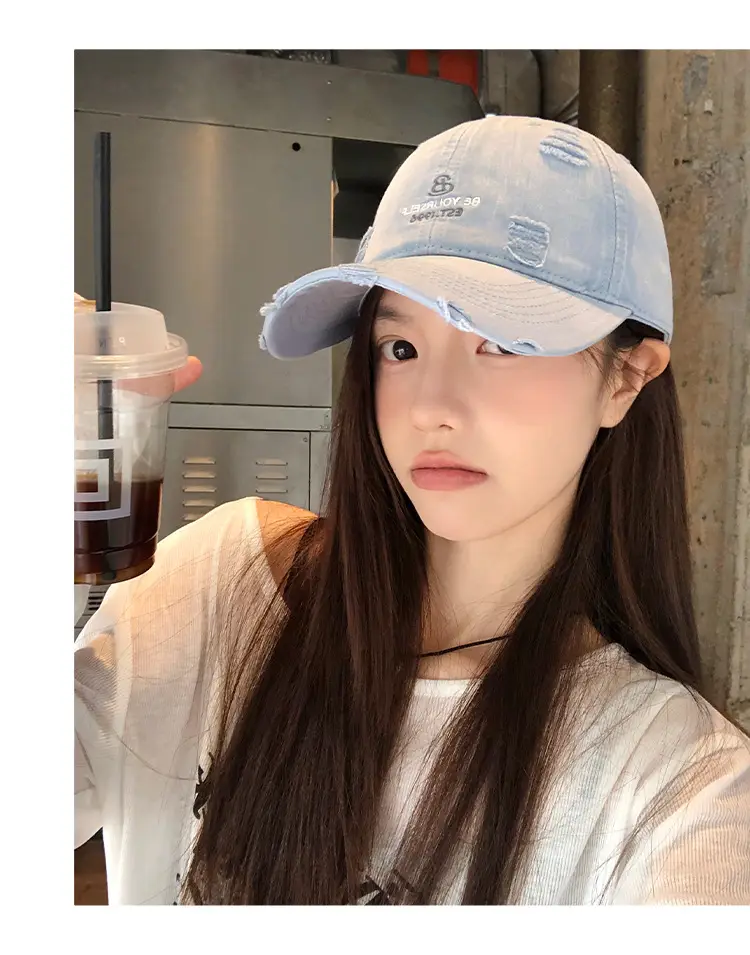 Korean Style Blue Baseball Cap for Girls 2025 — feature 8