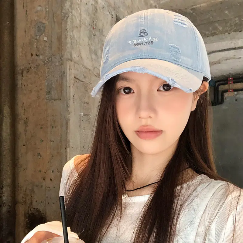 Korean Style Blue Baseball Cap for Girls 2025 - Image 4