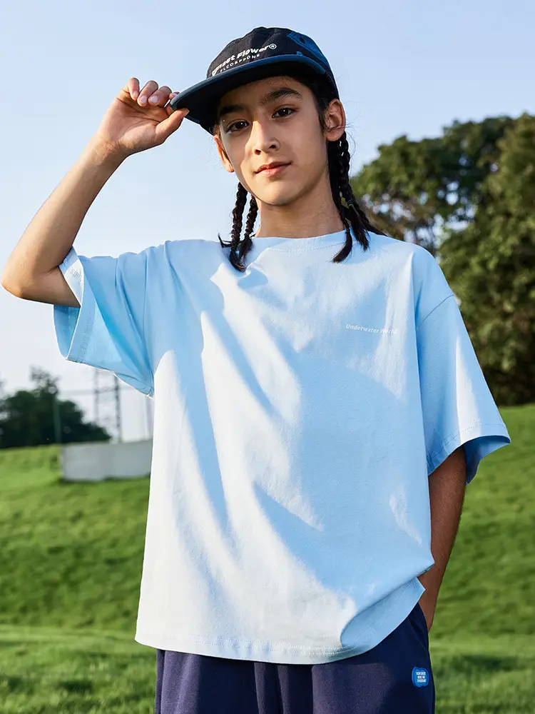 Kids Flying Fish T-Shirt White Blue Black Short Sleeve - Image 8