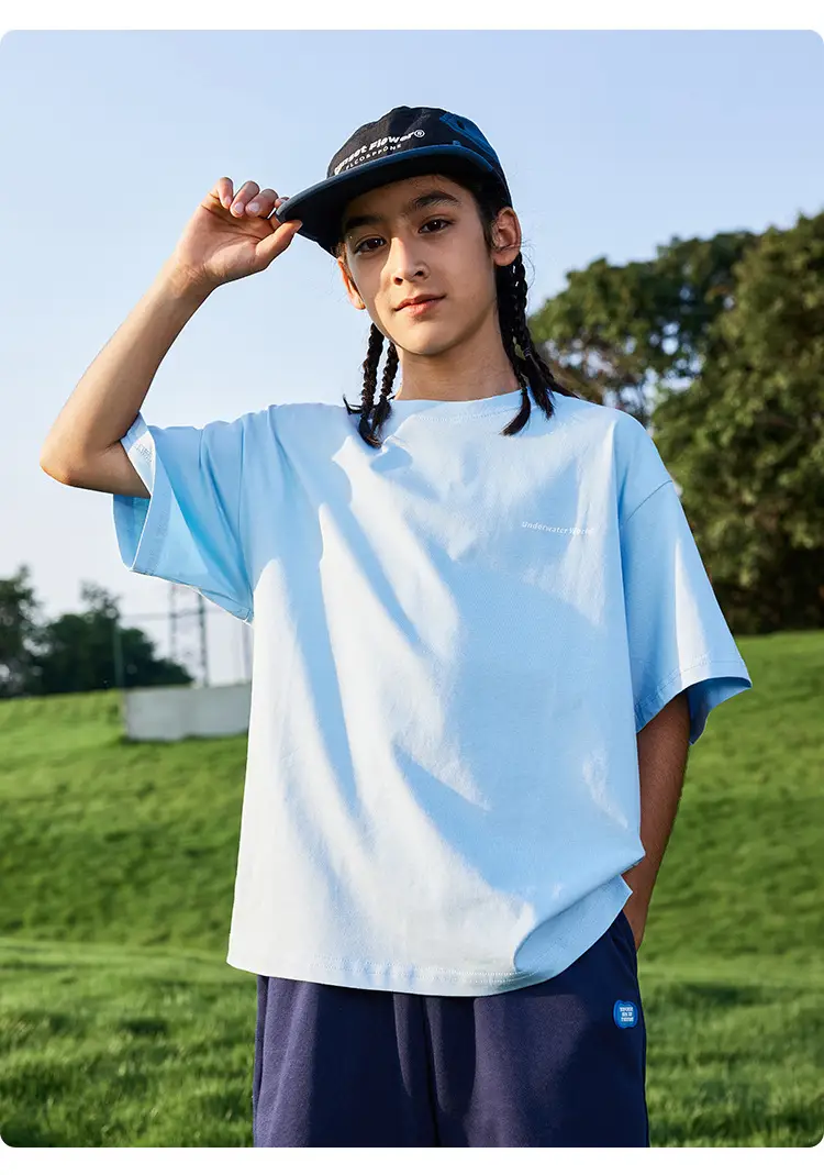 Kids Flying Fish T-Shirt White Blue Black Short Sleeve — feature 20