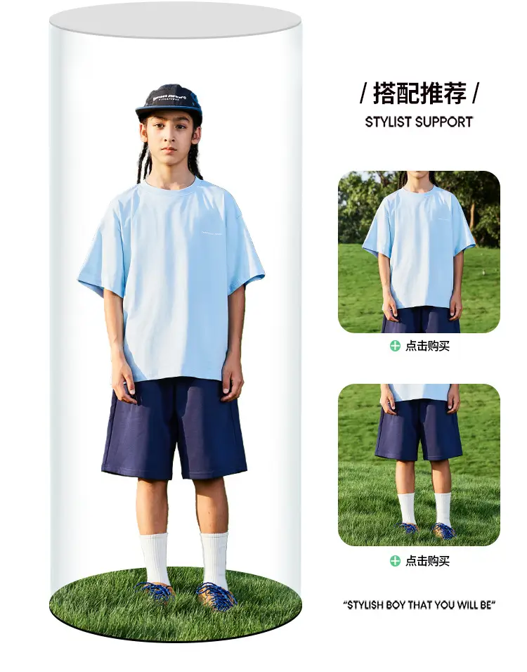 Kids Flying Fish T-Shirt White Blue Black Short Sleeve — feature 9
