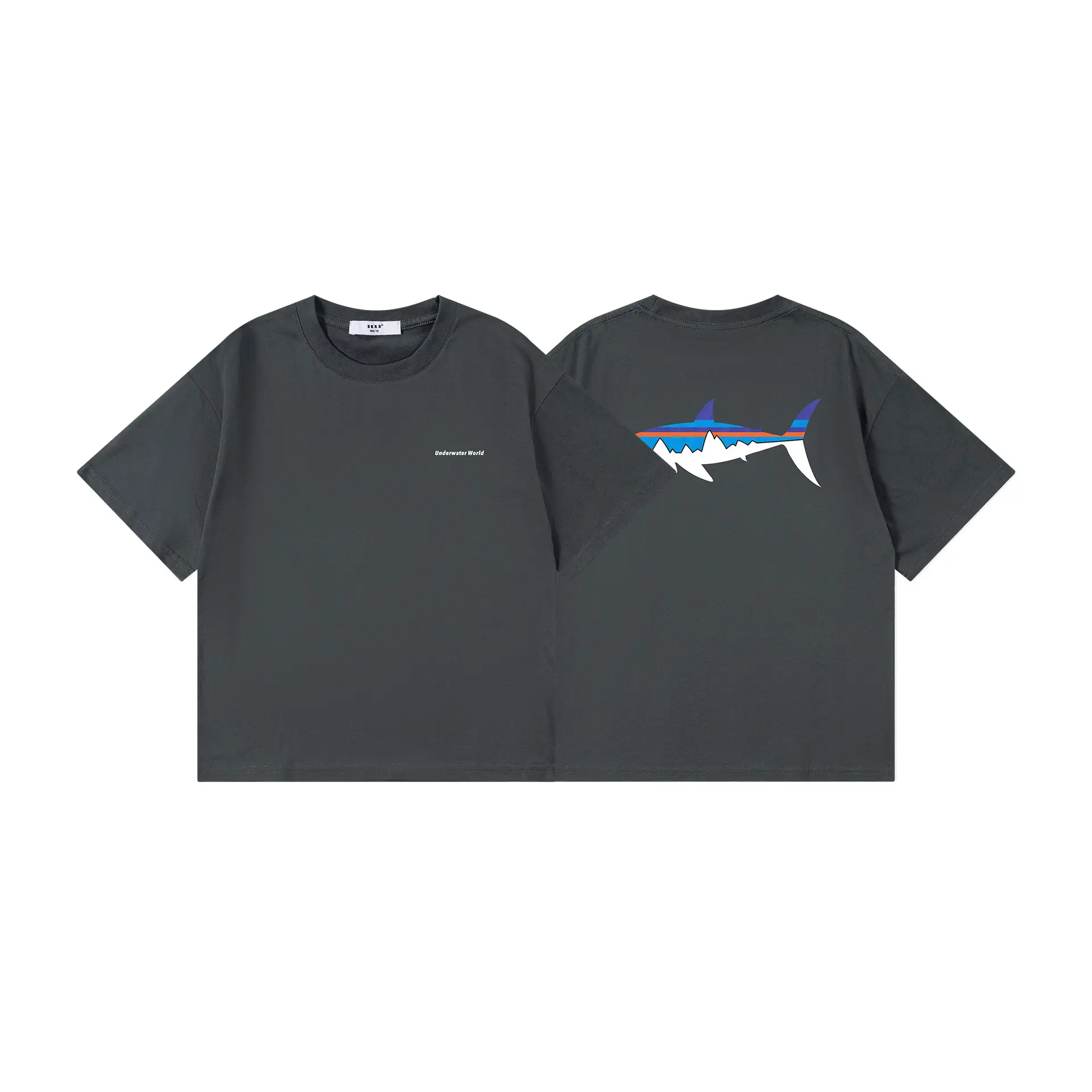 Kids Flying Fish T-Shirt White Blue Black Short Sleeve - Image 3