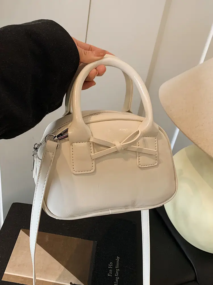 Women's Cream Bow Crossbody Bag 2025 - Image 7
