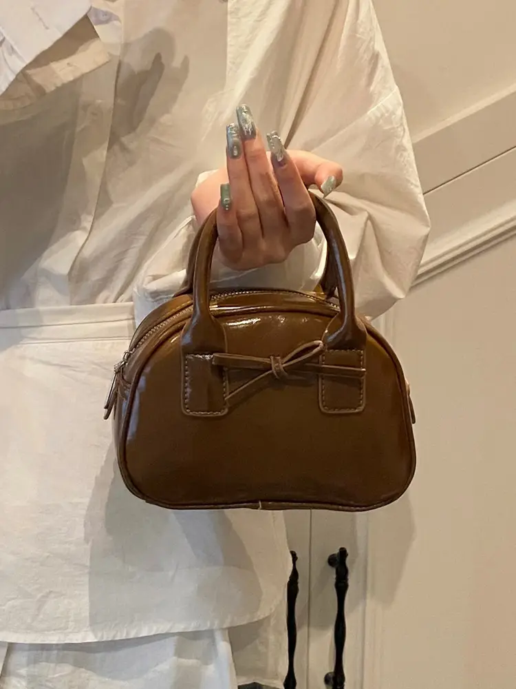 Women's Cream Bow Crossbody Bag 2025 - Image 8