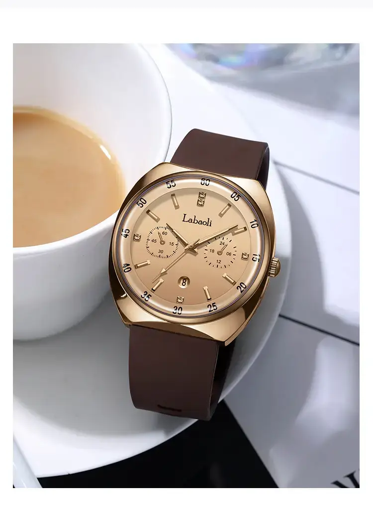 Laboli Women's Square Dial Quartz Watch with Silicone Strap — feature 10