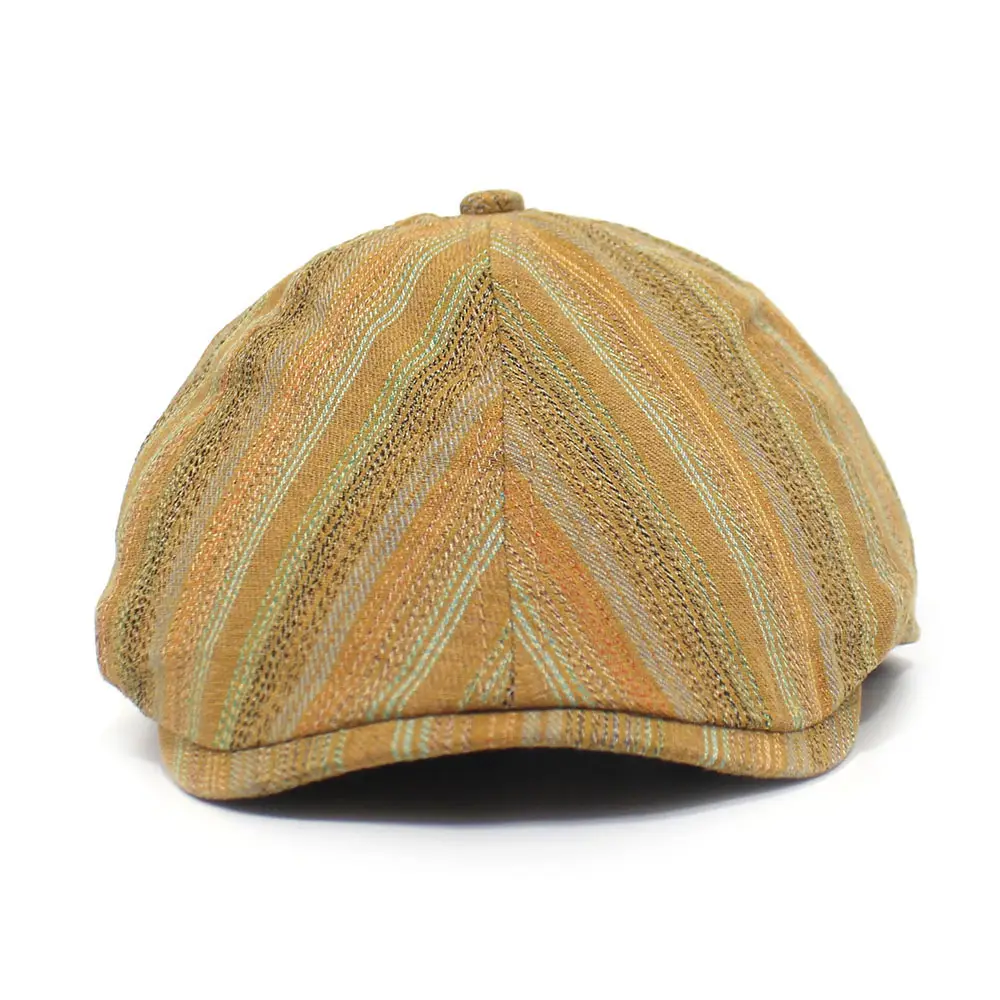 British Vintage Striped Beret Hat for Men Women — feature 14