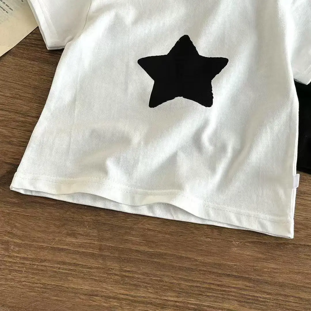 Children Cotton Star Printed Summer Top White — feature 6
