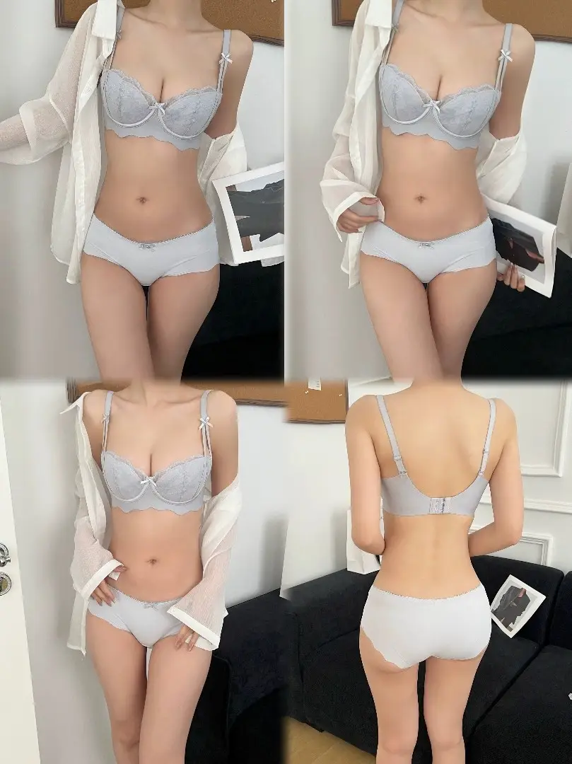 Pink Lace Bra for Small Busts, Soft Underwire, Summer Thin Breathable — feature 12