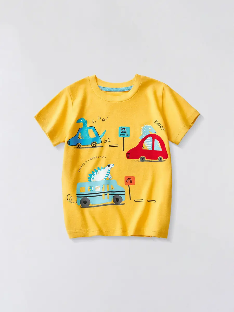 Gray T-Shirt for Boys "I Can Dig It" Summer 2025