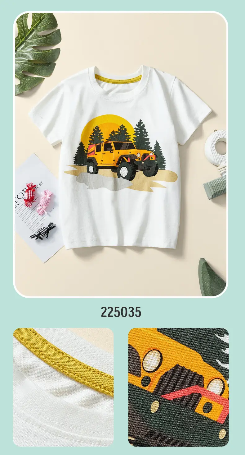 Gray T-Shirt for Boys "I Can Dig It" Summer 2025 — feature 12