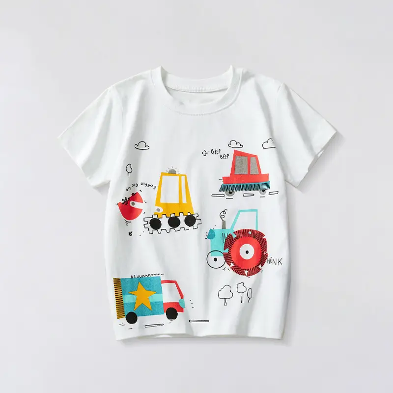 Gray T-Shirt for Boys "I Can Dig It" Summer 2025