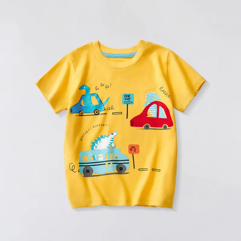 Gray T-Shirt for Boys "I Can Dig It" Summer 2025