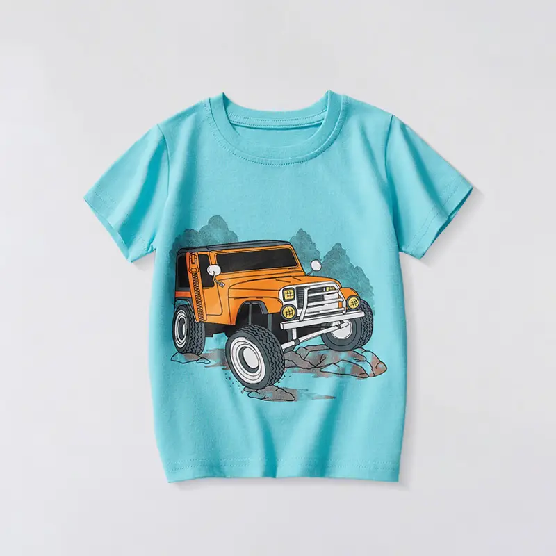 Gray T-Shirt for Boys "I Can Dig It" Summer 2025
