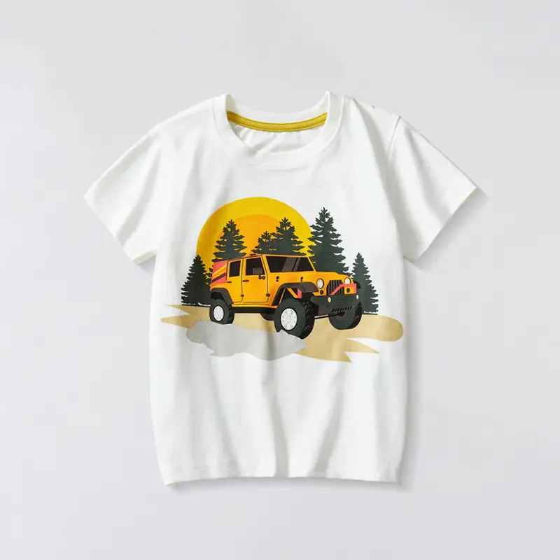 Gray T-Shirt for Boys "I Can Dig It" Summer 2025