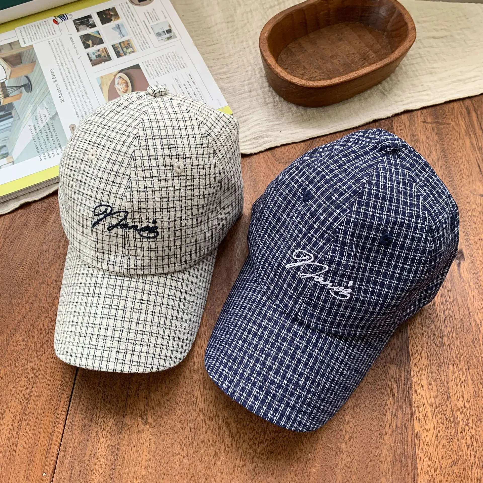 Kids Sun Hats 2025 Gingham Style Baby Cap — feature 3