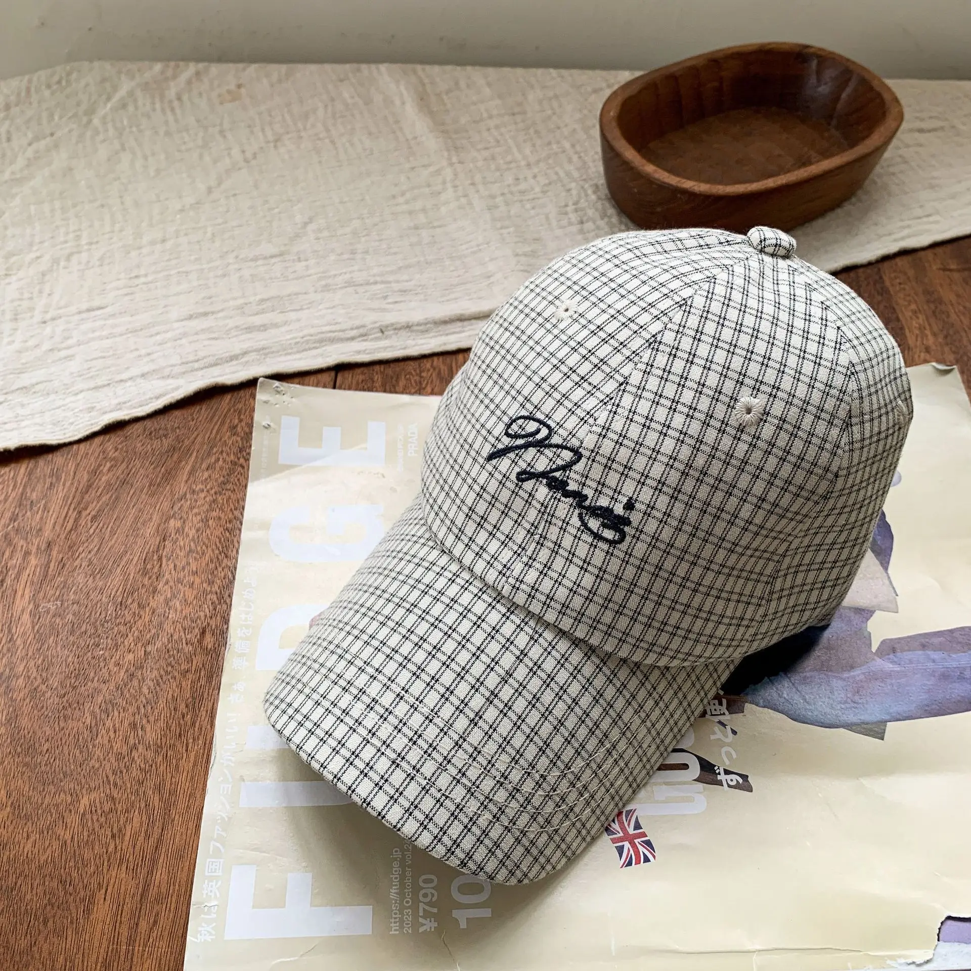 Kids Sun Hats 2025 Gingham Style Baby Cap — feature 6
