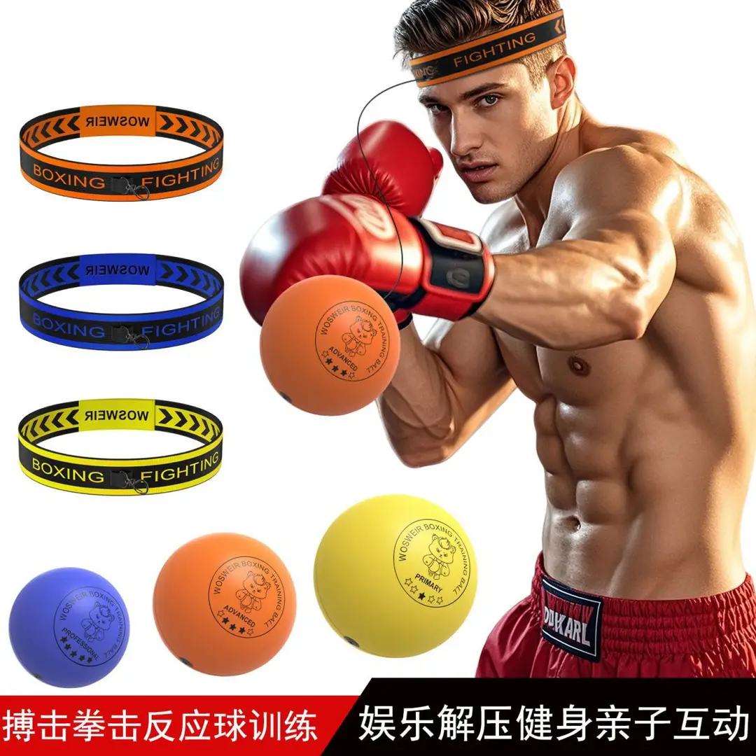 Wosweir Head-Mounted Kidsren's Fighting Decompression Training Speed Ball Glossy Pu Foam Reaction Magic Ball Sports Outdoor — feature 1
