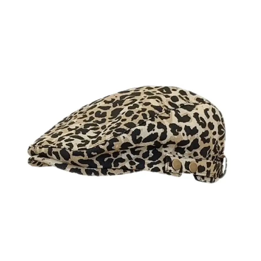 Retro Leopard Print Face Hat for Women Spring Summer - Image 5