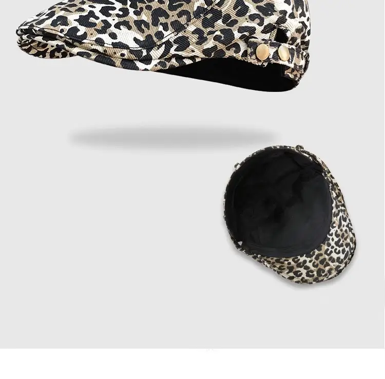 Retro Leopard Print Face Hat for Women Spring Summer — feature 14
