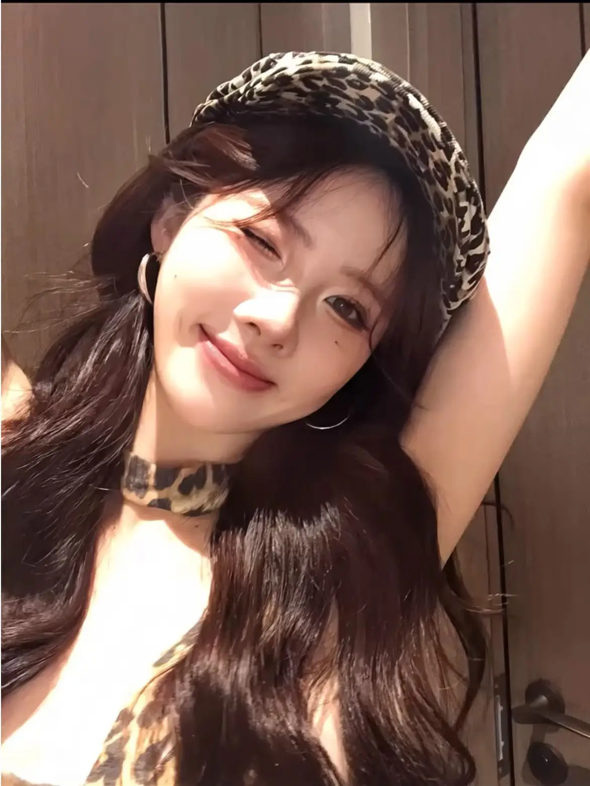 Retro Leopard Print Face Hat for Women Spring Summer — feature 7