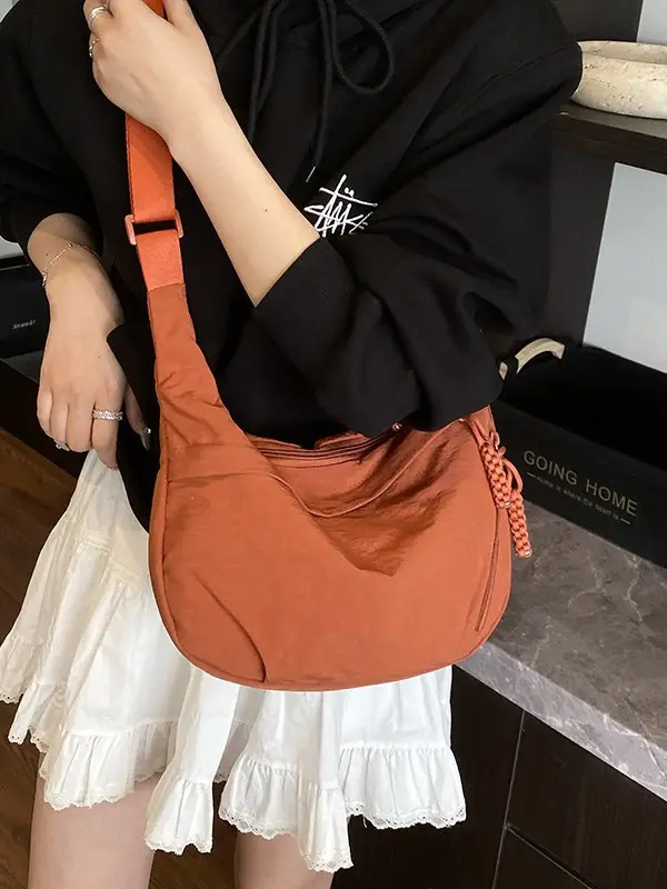 Japanese Style Crossbody Bag for Women Lightweight Nylon Commuter Bag - Image 11