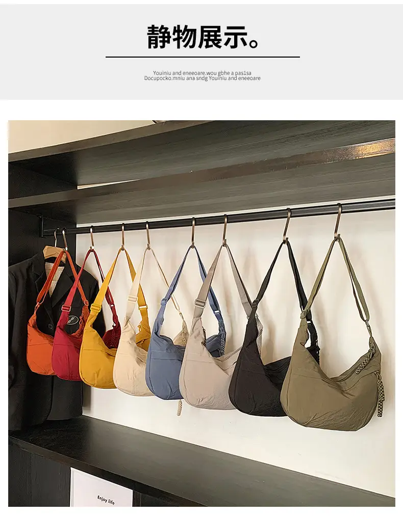 Japanese Style Crossbody Bag for Women Lightweight Nylon Commuter Bag — feature 31