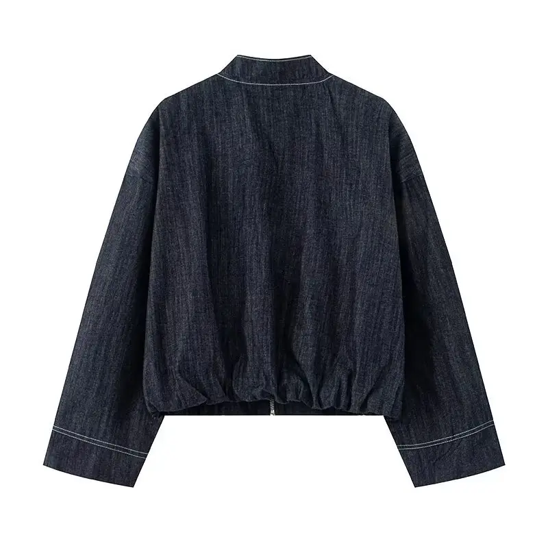 Dark Blue Balloon Skirt Pants Set for Women
