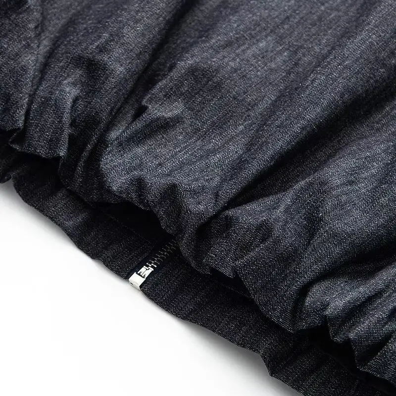 Dark Blue Balloon Skirt Pants Set for Women — feature 9