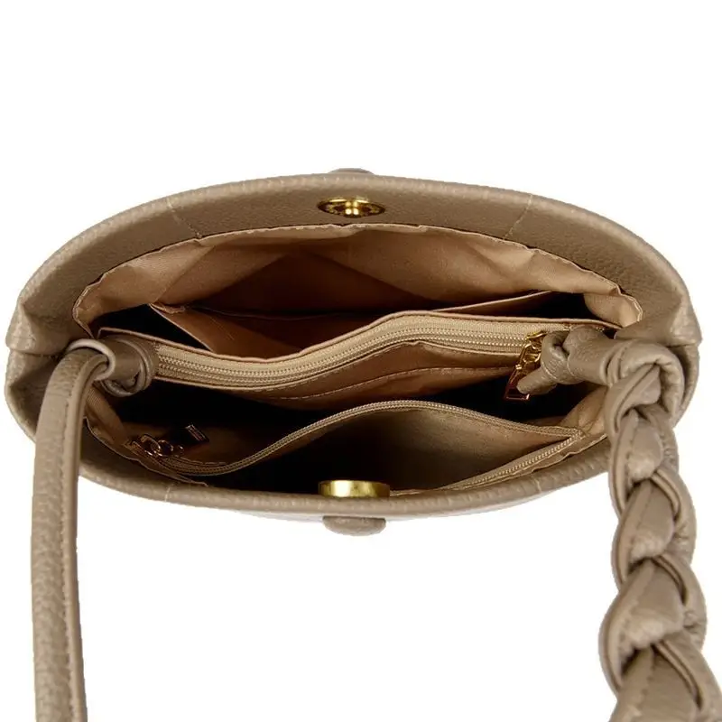 Black Genuine Leather Bucket Bag for Women - Image 8