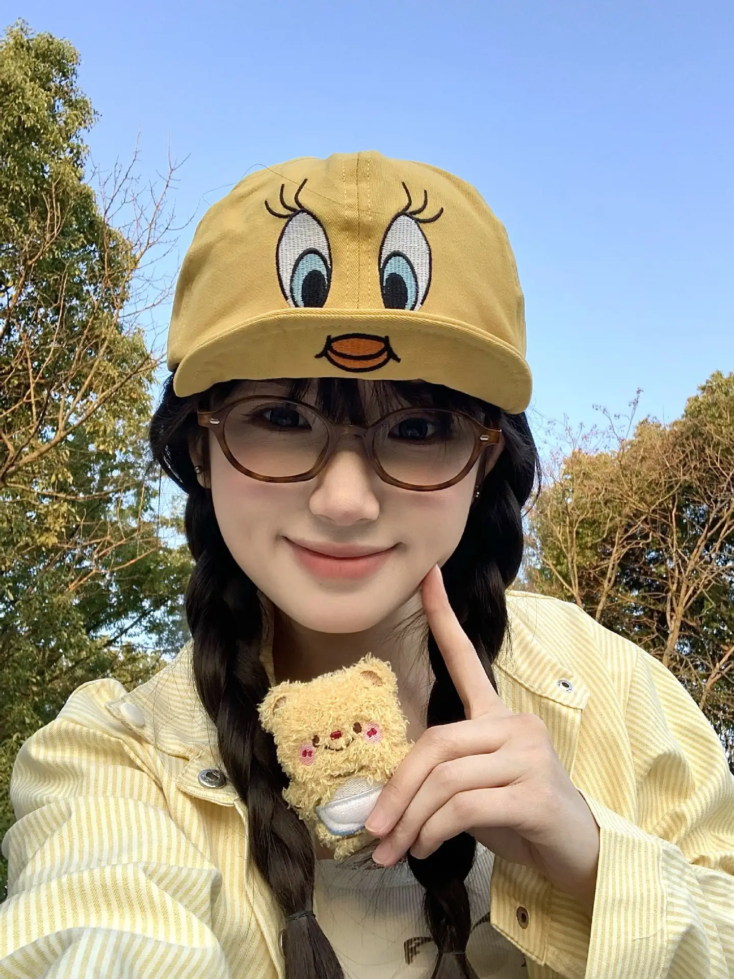 Cute Cartoon Duck Cap for Women with Sunshade Baseball — feature 7