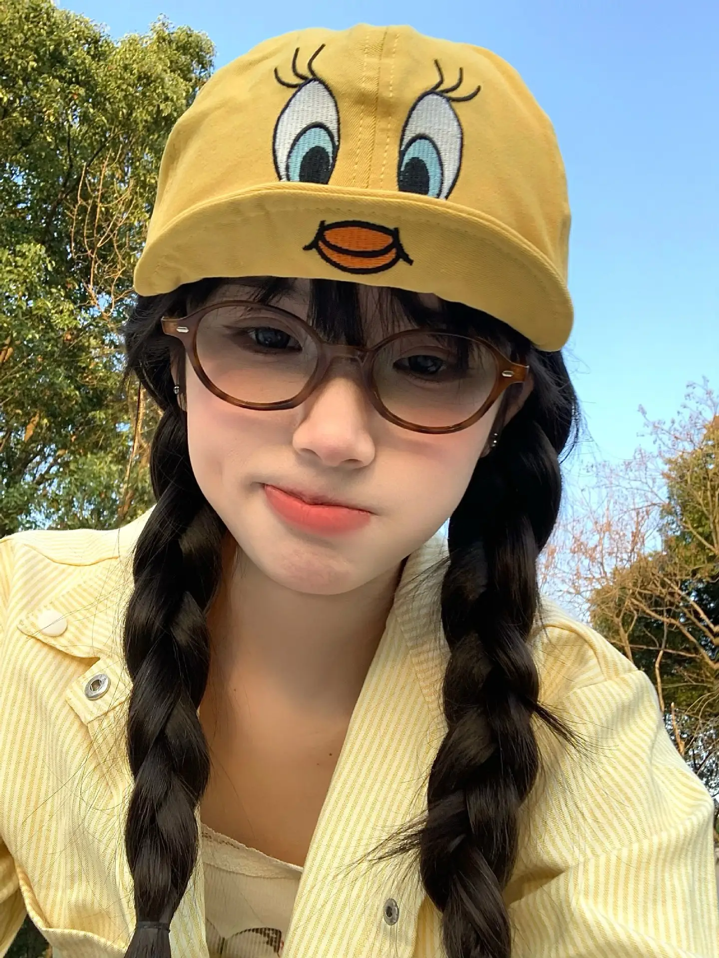 Cute Cartoon Duck Cap for Women with Sunshade Baseball — feature 9