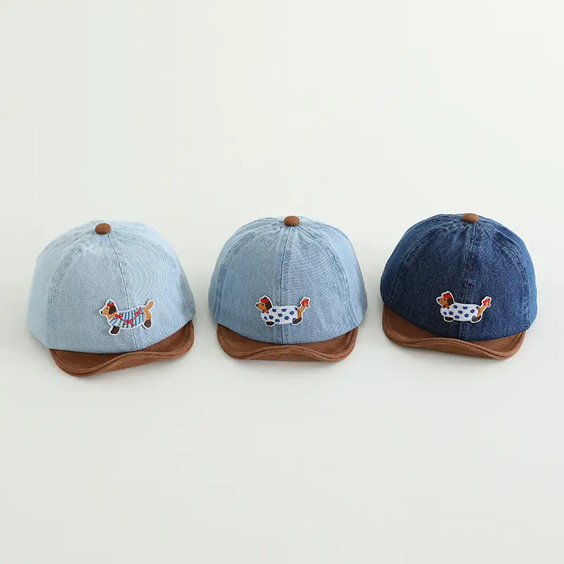 Baby Cute Sun Hat Blue Brown Spring Autumn - Image 7