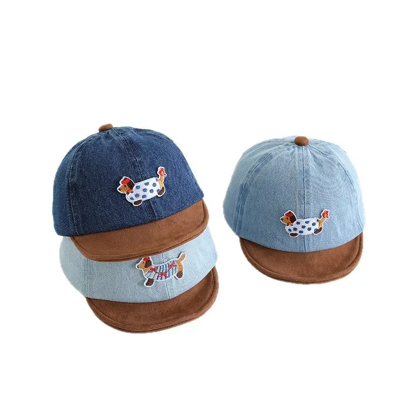 Baby Cute Sun Hat Blue Brown Spring Autumn - Image 8